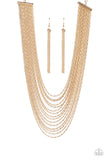 Paparazzi Necklace - Cascading Chains - Gold