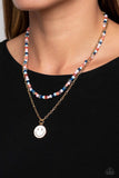 Paparazzi Necklace - High School Reunion - Blue