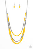 Paparazzi Necklace - Newly Neverland - Yellow
