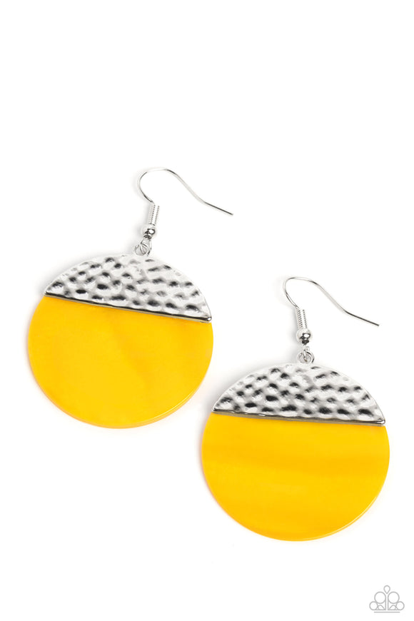 Paparazzi Earring - SHELL Out - Yellow