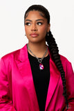 Paparazzi Necklace - Edgy Exaggeration - Pink