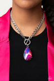 Paparazzi Necklace - Edgy Exaggeration - Pink