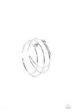 Paparazzi Earring - Theater HOOP - White