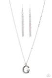 Paparazzi Necklace - Leave Your Initials - Silver - G