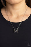Paparazzi Necklace - Leave Your Initials - Silver - M
