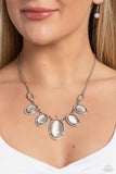 Paparazzi Necklace - A BEAM Come True - White