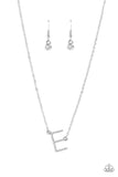 Paparazzi Necklace - INITIALLY Yours - E - White