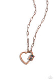 Paparazzi Necklace - Affectionate Attitude - Copper