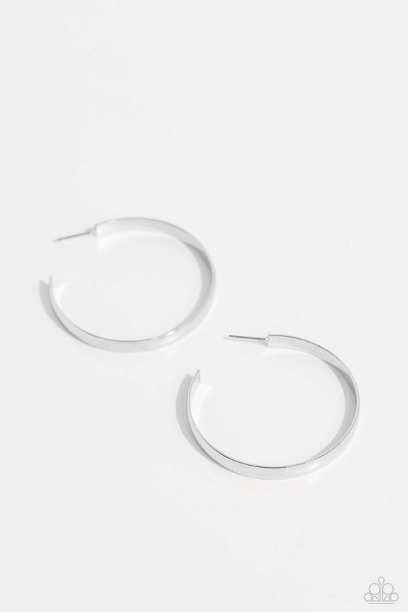 Paparazzi Earring - Sleek Symmetry - Silver