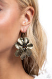 Paparazzi Earring - Hinging Hallmark - Brass