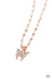 Paparazzi Necklace - High-Flying Hangout - Rose Gold