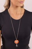 Paparazzi Necklace - True to Your Heart - Orange
