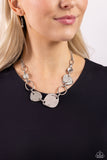 Paparazzi Necklace - Asymmetrical Attention - White