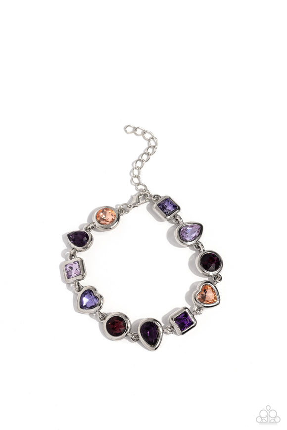 Paparazzi Bracelet - Actively Abstract - Purple