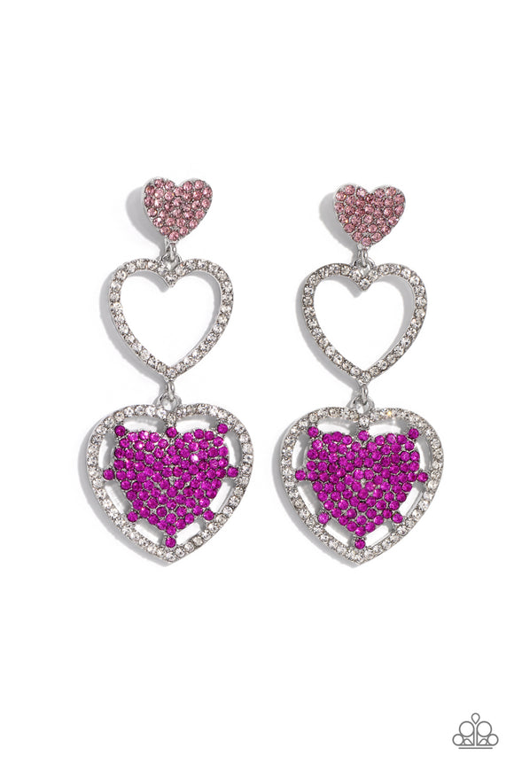 Paparazzi Earring - Couples Celebration - Pink