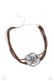 Paparazzi Necklace - Textured Tapestry - Brown