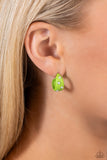 Paparazzi Earring - Cover PEARL - Green Hoop