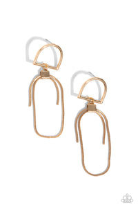 Paparazzi Earring - Minimalistic Maven - Gold