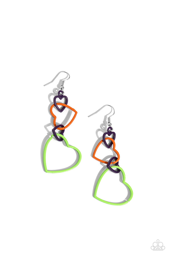 Paparazzi Earring - Cascading Crush - Multi