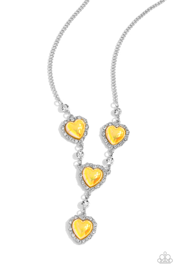 Paparazzi Necklace - Stuck On You - Yellow