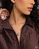 Paparazzi Necklace - Low-Key Lunar - Silver