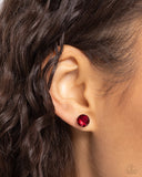Paparazzi Earring PREORDER - Breathtaking Birthstone - Red