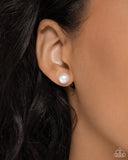 Paparazzi Earring PREORDER - Breathtaking Birthstone - White