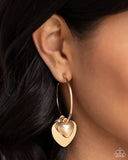 Paparazzi Earring - Casually Crushing - Gold Hoops