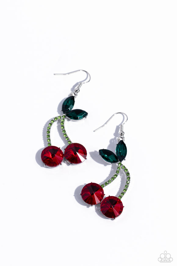 Paparazzi Earring - Cherry Cameo - Red