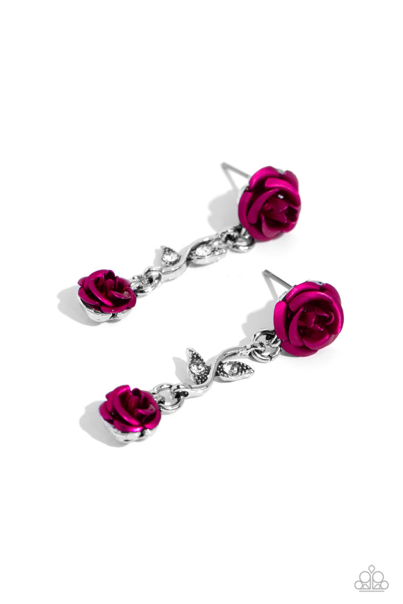 Paparazzi Earring - Led by the ROSE - Pink