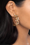 Paparazzi Earring - Floral Flamenco - Gold Hoop