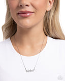 Paparazzi Necklace - Birth Month Bling - October - Silver