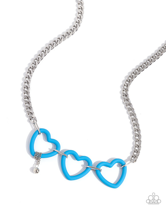 Paparazzi Necklace - Heart Homage - Blue