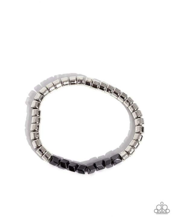 Paparazzi Urban Bracelet - Cubed Cache - Silver