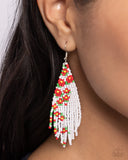 Paparazzi Earring - Picturesque Patchwork - Red