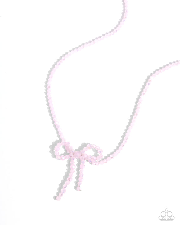 Paparazzi Necklace - Somebody I Used to BOW - Pink