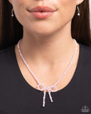 Paparazzi Necklace - Somebody I Used to BOW - Pink