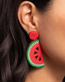 Paparazzi Earring - Watermelon Welcome - Red