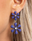 Paparazzi Earring - A Blast of Blossoms - Blue