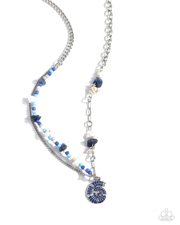 Paparazzi Necklace PREORDER - Spiraling Seafloor - Blue