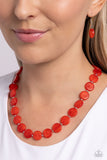 Paparazzi Necklace - Bright Backdrop - Red