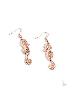 Paparazzi Earring - Seahorse Sheen - Copper