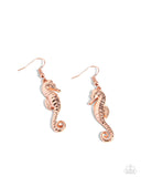 Paparazzi Earring - Seahorse Sheen - Copper