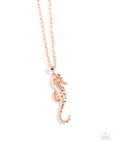 Paparazzi Necklace - Sparkling Seahorse - Copper