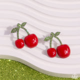 Paparazzi Earring - Charming Cherries - Red