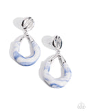 Paparazzi Earring - High-Sheen Swirls - Blue