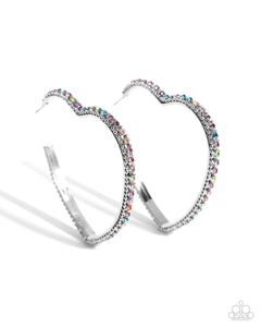 Paparazzi Earring PREORDER - Halftime Hearts - Multi Hoops