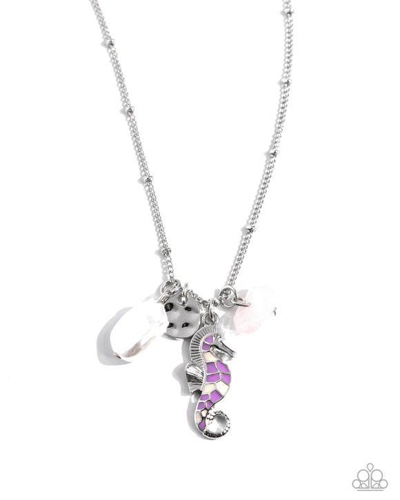 Paparazzi Necklace - Seahorse Shimmer - Purple