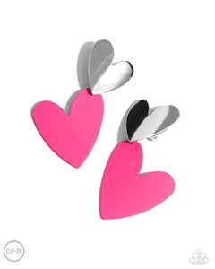 Paparazzi Earring - Romantic Occasion - Pink Clip-On