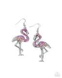 Paparazzi Earring - Flamingo Flourish - Pink